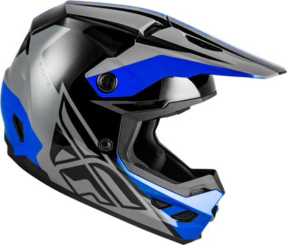 FLY RACING Kinetic Crest Helm - Zwart/Wit/Grijs