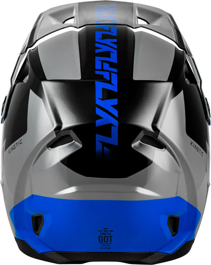 FLY RACING Kinetic Crest Helm - Zwart/Wit/Grijs