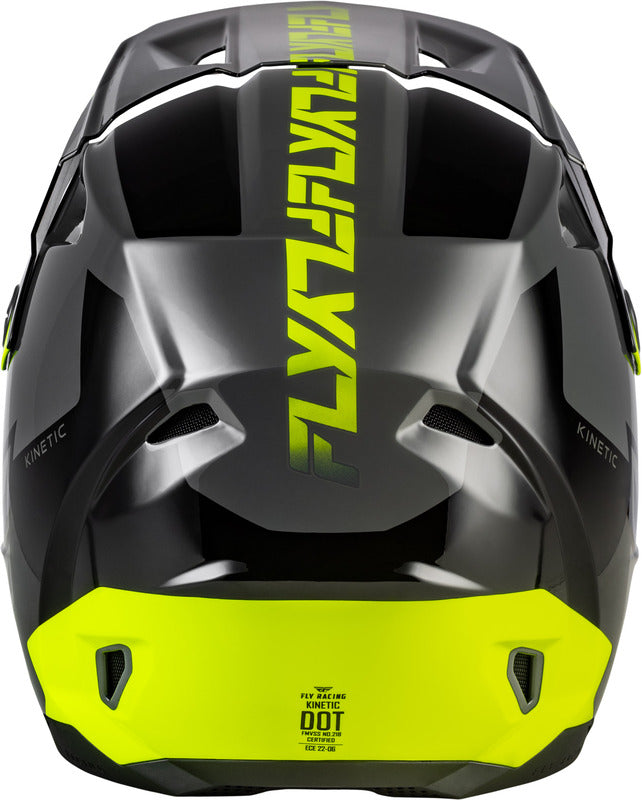FLY RACING Kinetic Crest Helm - Zwart/Wit/Grijs