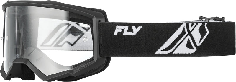 FLY RACING Focus Crossbril Zwart/Wit met heldere Lens