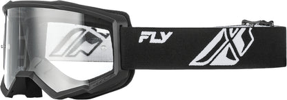 FLY RACING Focus Crossbril Zwart/Wit met heldere Lens