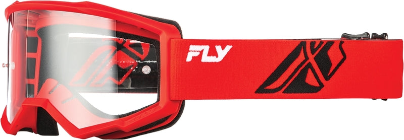FLY RACING Focus Crossbril Zwart/Wit met heldere Lens