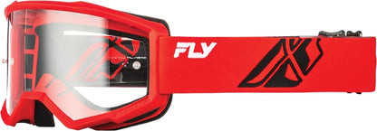 FLY RACING Focus Crossbril Zwart/Wit met heldere Lens