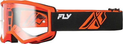 FLY RACING Focus Crossbril Zwart/Wit met heldere Lens