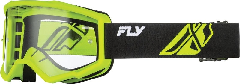 FLY RACING Focus Crossbril Zwart/Wit met heldere Lens