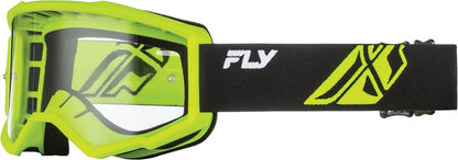 FLY RACING Focus Crossbril Zwart/Wit met heldere Lens