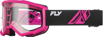 FLY RACING Focus Crossbril Zwart/Wit met heldere Lens
