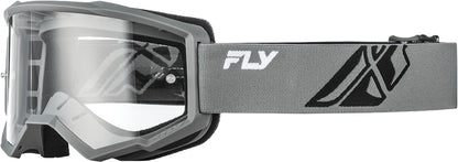 FLY RACING Focus Crossbril Zwart/Wit met heldere Lens