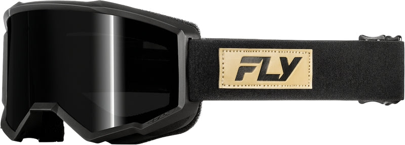 FLY RACING Focus Sand Crossbril - Zwart/Tan met Dark Smoke Lens