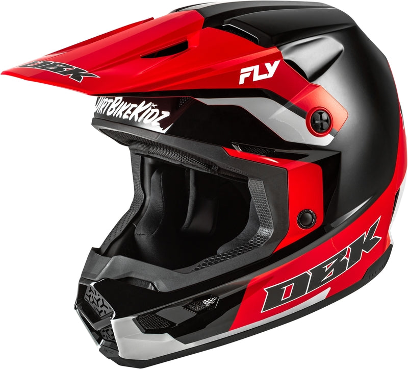 FLY RACING Kinetic Special Edition DBK Helm - Zwart/Rood/Grijs