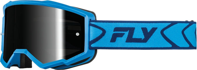 FLY RACING Zone Crossbril - Zwart/Wit met groene Lens