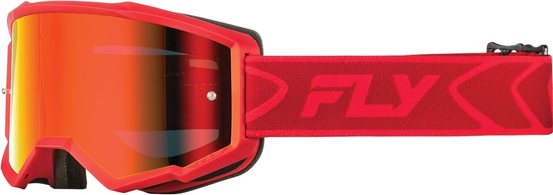 FLY RACING Zone Crossbril - Zwart/Wit met groene Lens