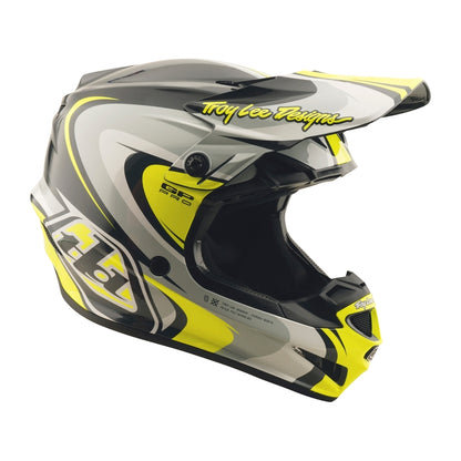 TROY LEE DESIGNS GP Pro Crossover Helm - Grijs/Geel