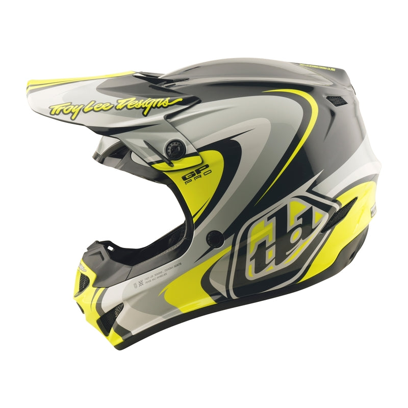 TROY LEE DESIGNS GP Pro Crossover Helm - Grijs/Geel