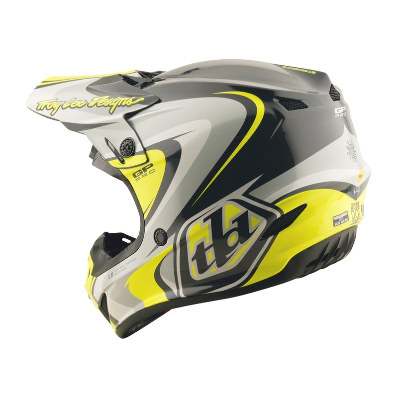 TROY LEE DESIGNS GP Pro Crossover Helm - Grijs/Geel