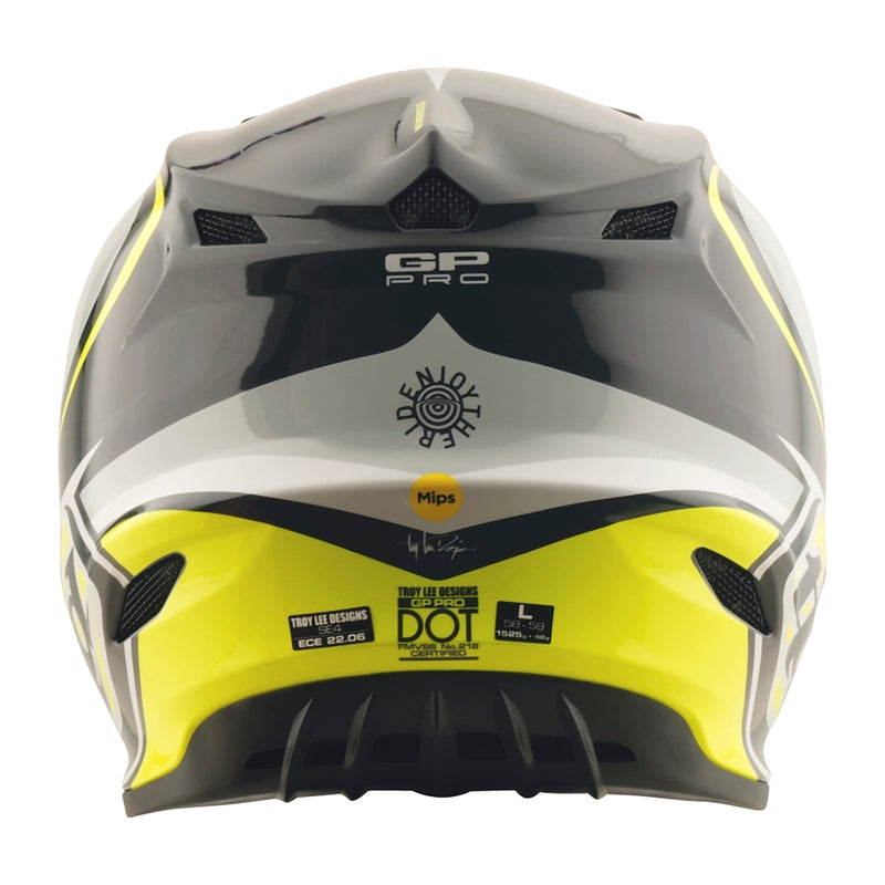 TROY LEE DESIGNS GP Pro Crossover Helm - Grijs/Geel