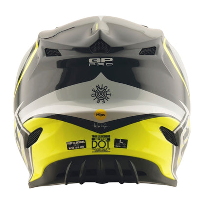 TROY LEE DESIGNS GP Pro Crossover Helm - Grijs/Geel