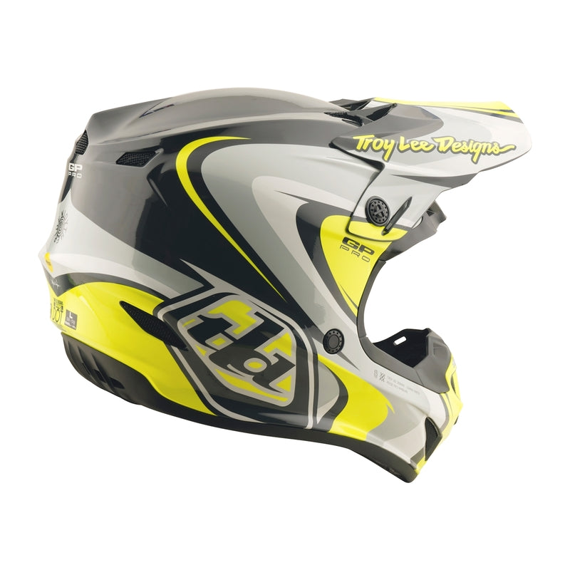 TROY LEE DESIGNS GP Pro Crossover Helm - Grijs/Geel