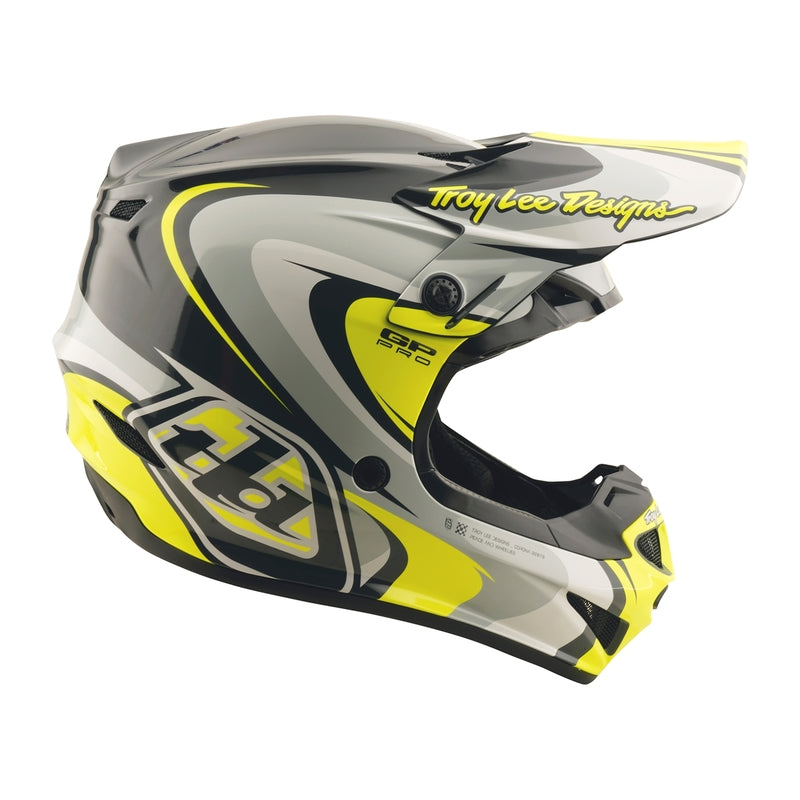 TROY LEE DESIGNS GP Pro Crossover Helm - Grijs/Geel