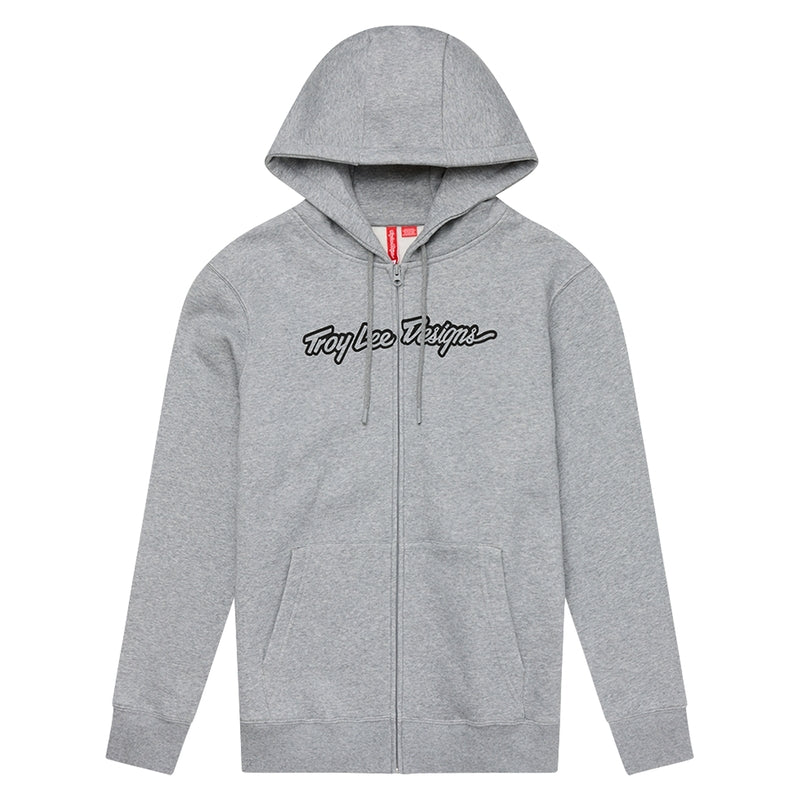 TROY LEE DESIGNS Zip Up Signature Hoodie - Gray Heather