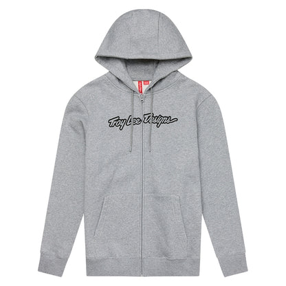 TROY LEE DESIGNS Zip Up Signature Hoodie - Gray Heather
