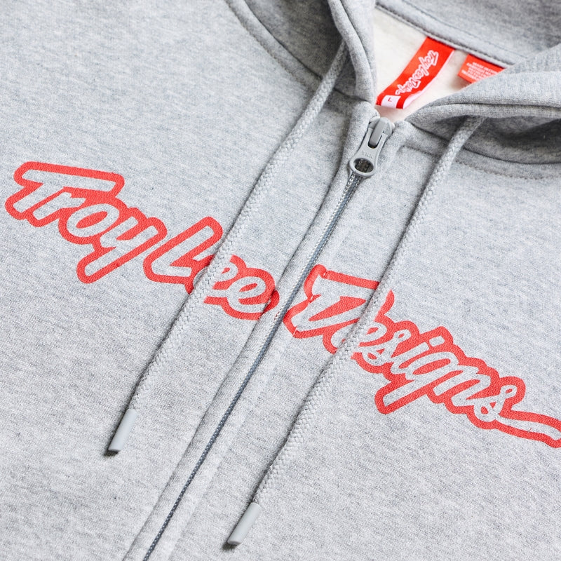 TROY LEE DESIGNS Zip Up Signature Hoodie - Gray Heather