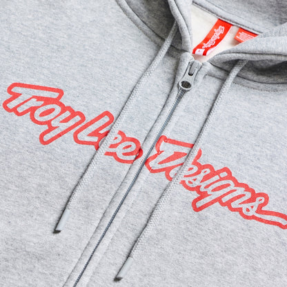 TROY LEE DESIGNS Zip Up Signature Hoodie - Gray Heather