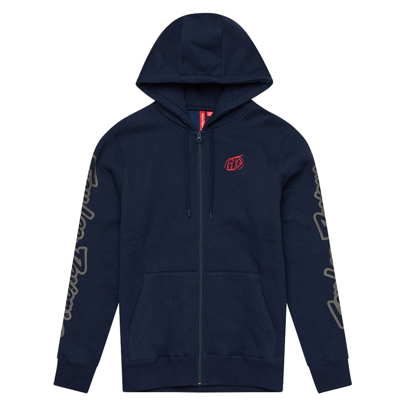 TROY LEE DESIGNS Zip Up Branded Hoodie - Navy