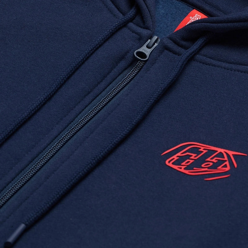 TROY LEE DESIGNS Zip Up Branded Hoodie - Navy