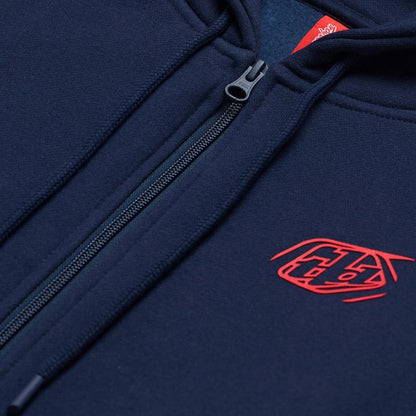TROY LEE DESIGNS Zip Up Branded Hoodie - Navy