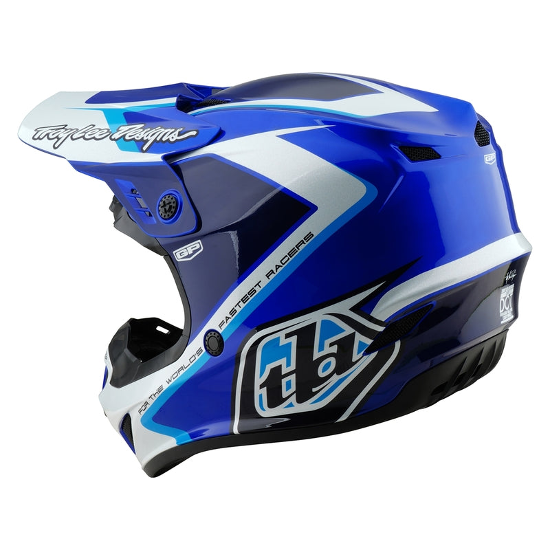 TROY LEE DESIGNS GP Shutter Helm - Blauw/Wit