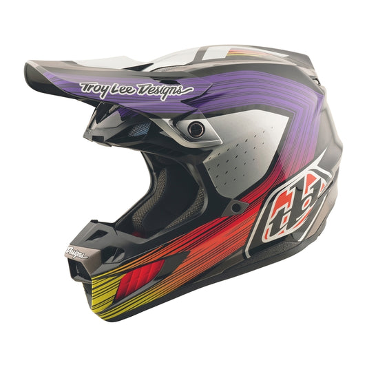 TROY LEE DESIGNS SE5 Carbon Stripes Helm - Zwart/Paars