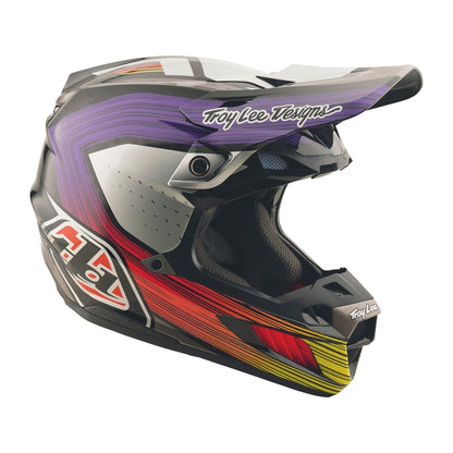 TROY LEE DESIGNS SE5 Carbon Stripes Helm - Zwart/Paars
