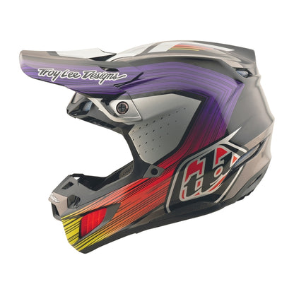 TROY LEE DESIGNS SE5 Carbon Stripes Helm - Zwart/Paars