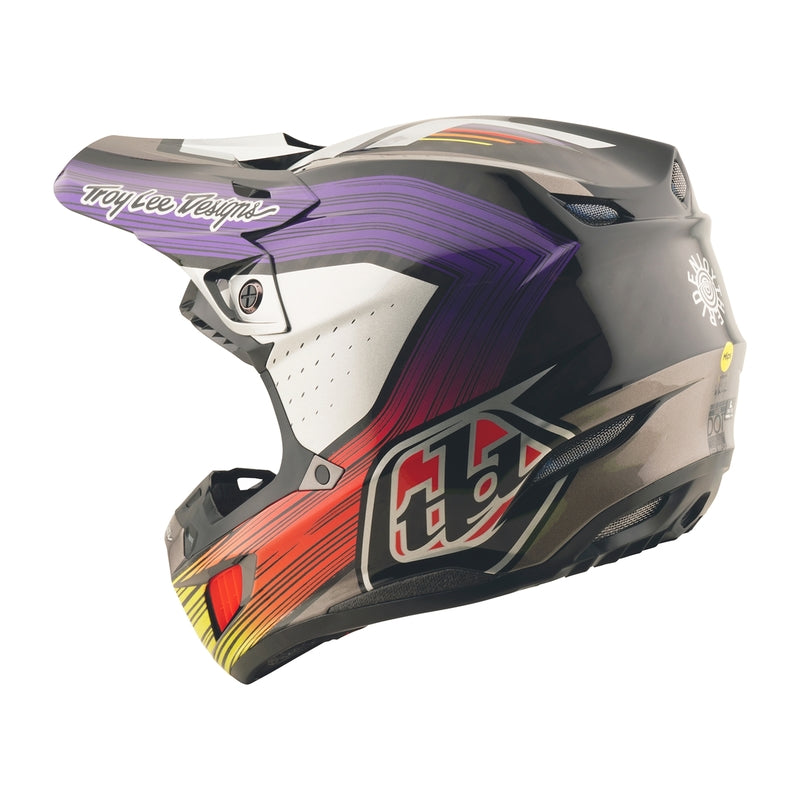 TROY LEE DESIGNS SE5 Carbon Stripes Helm - Zwart/Paars