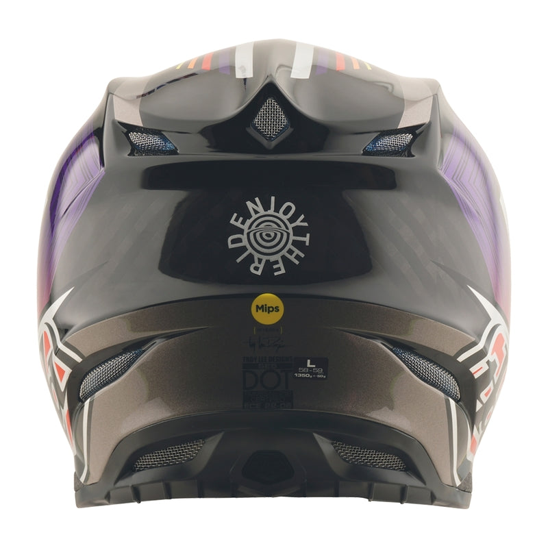 TROY LEE DESIGNS SE5 Carbon Stripes Helm - Zwart/Paars