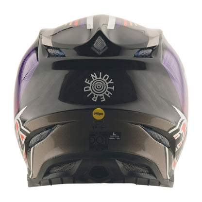 TROY LEE DESIGNS SE5 Carbon Stripes Helm - Zwart/Paars