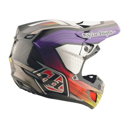 TROY LEE DESIGNS SE5 Carbon Stripes Helm - Zwart/Paars