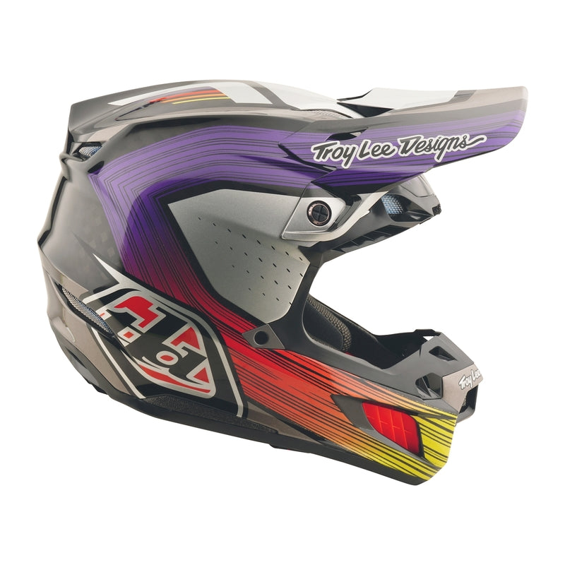 TROY LEE DESIGNS SE5 Carbon Stripes Helm - Zwart/Paars
