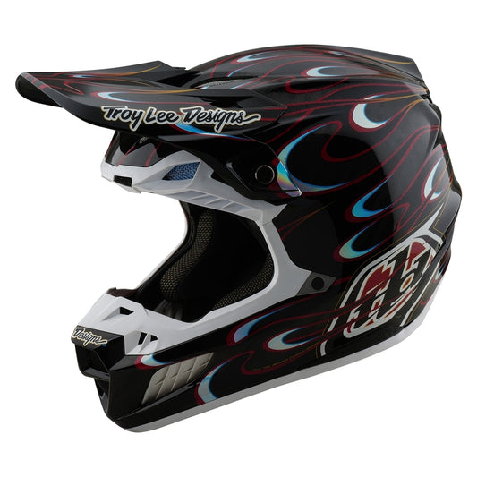TROY LEE DESIGNS SE5 Carbon Torched Helm - Zwart/Rood