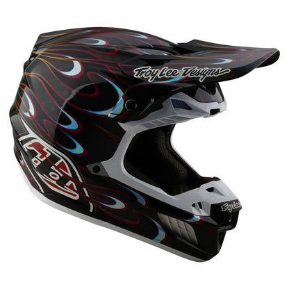 TROY LEE DESIGNS SE5 Carbon Torched Helm - Zwart/Rood