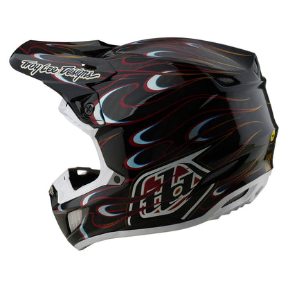 TROY LEE DESIGNS SE5 Carbon Torched Helm - Zwart/Rood