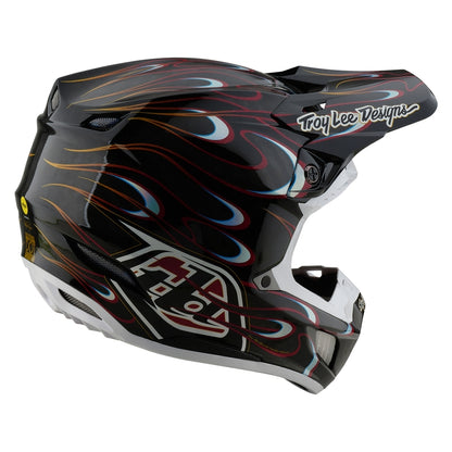TROY LEE DESIGNS SE5 Carbon Torched Helm - Zwart/Rood