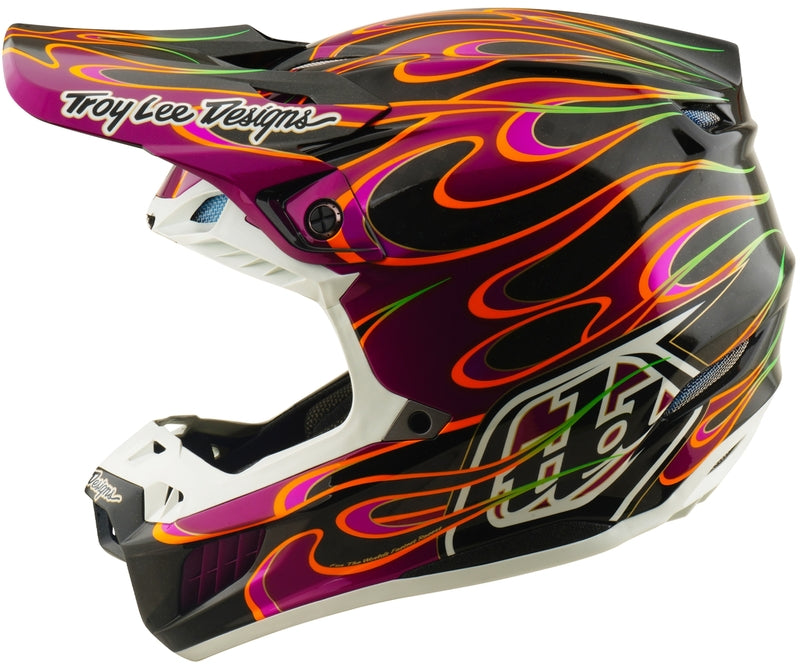 TROY LEE DESIGNS SE5 Carbon Torched Helm - Zwart/Rood