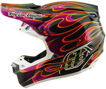 TROY LEE DESIGNS SE5 Carbon Torched Helm - Zwart/Rood