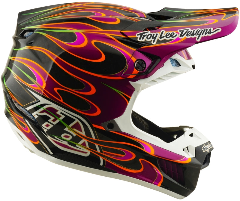 TROY LEE DESIGNS SE5 Carbon Torched Helm - Zwart/Rood