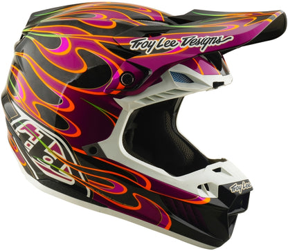 TROY LEE DESIGNS SE5 Carbon Torched Helm - Zwart/Rood