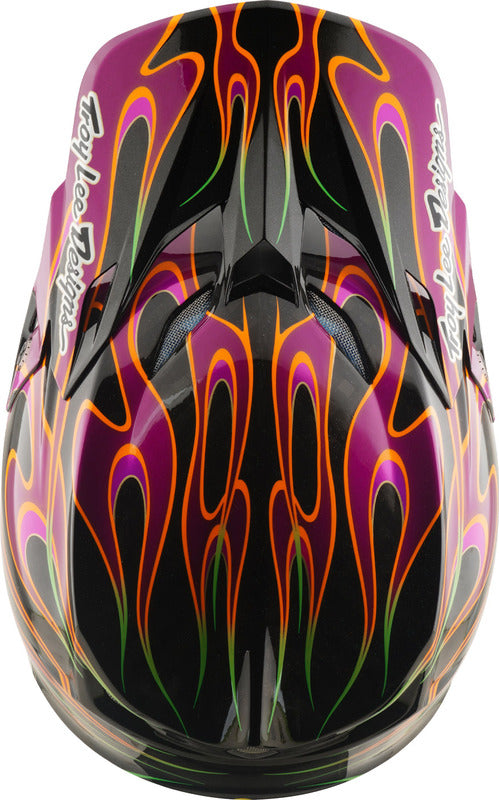 TROY LEE DESIGNS SE5 Carbon Torched Helm - Zwart/Rood