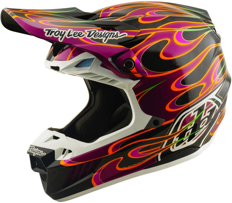 TROY LEE DESIGNS SE5 Carbon Torched Helm - Zwart/Rood
