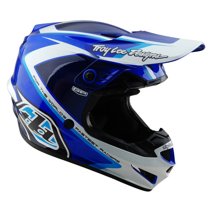 TROY LEE DESIGNS GP Shutter Kindermaat helm - Blauw/Wit